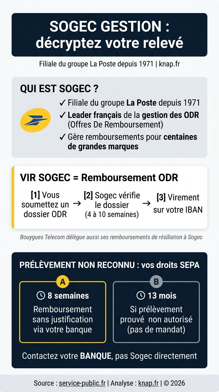 Sogec Gestion virement prélèvement ODR infographie