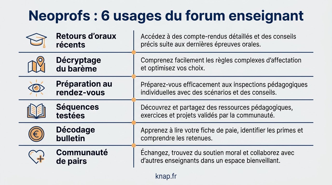 Neoprofs : les 6 usages principaux du forum enseignant