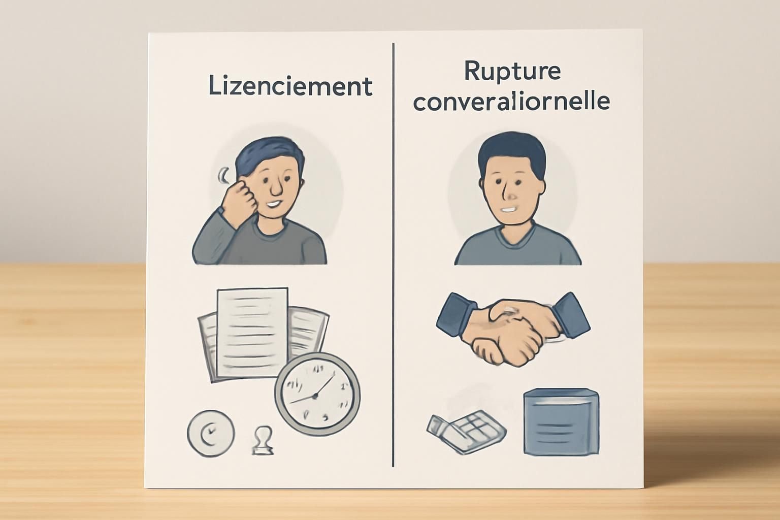 découvrez un tableau comparatif détaillé entre licenciement et rupture conventionnelle pour vous aider à choisir la meilleure option selon votre situation professionnelle.