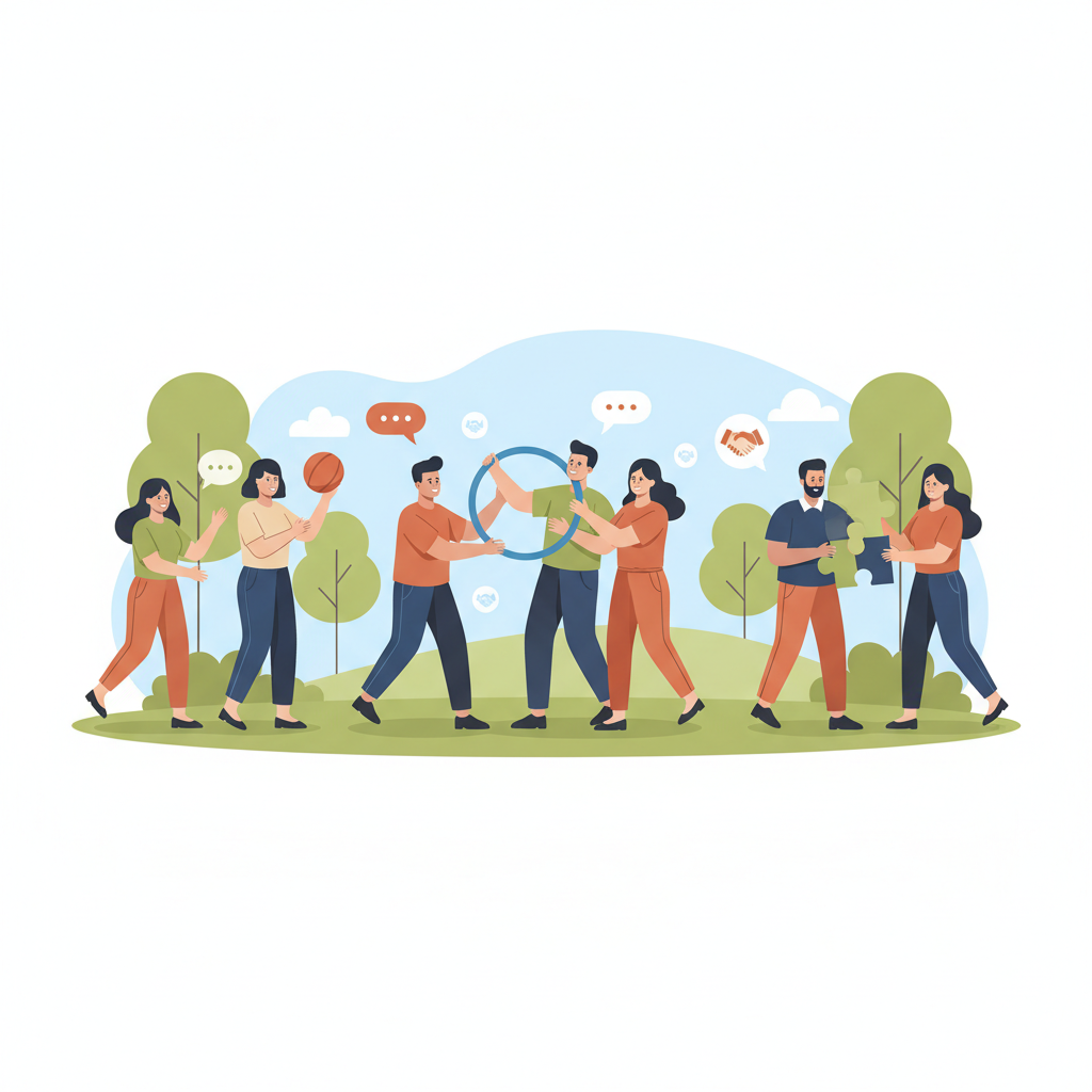 organisation team building illustration
