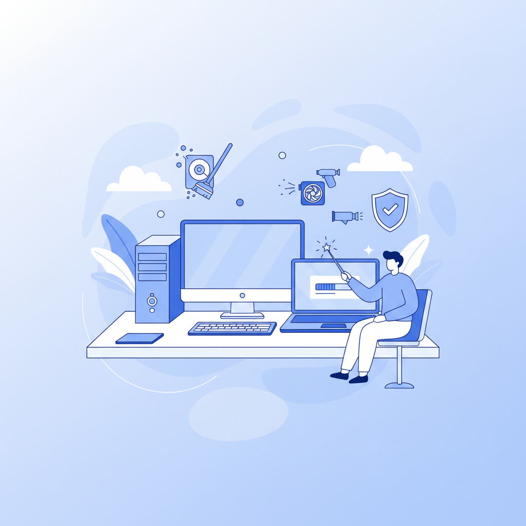 nettoyer ordinateur lent illustration