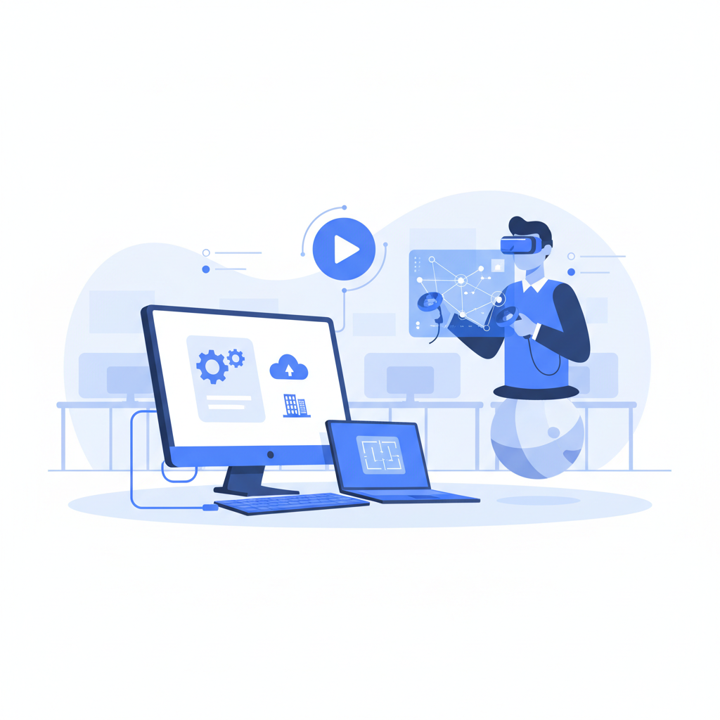 réalité virtuelle entreprise illustration