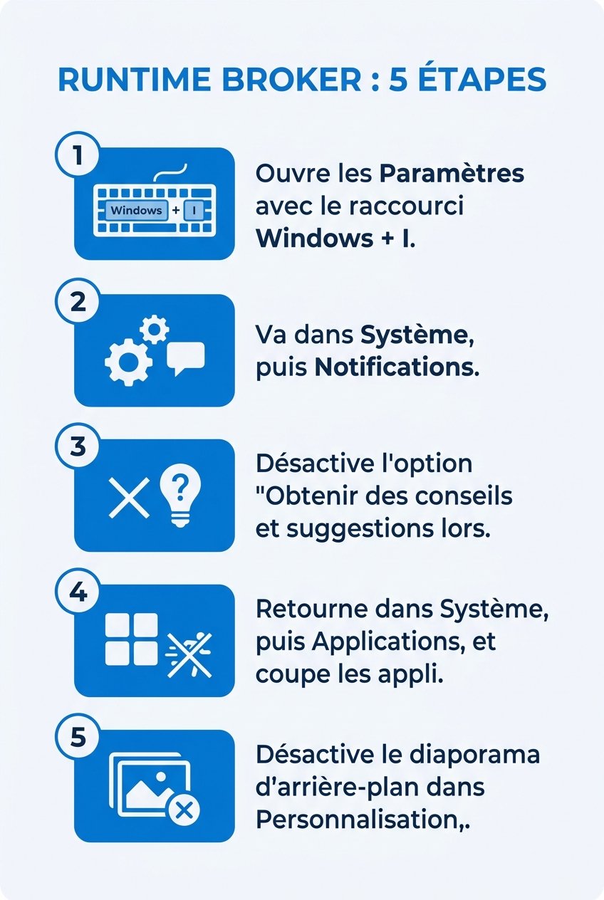 runtime broker : infographie des etapes