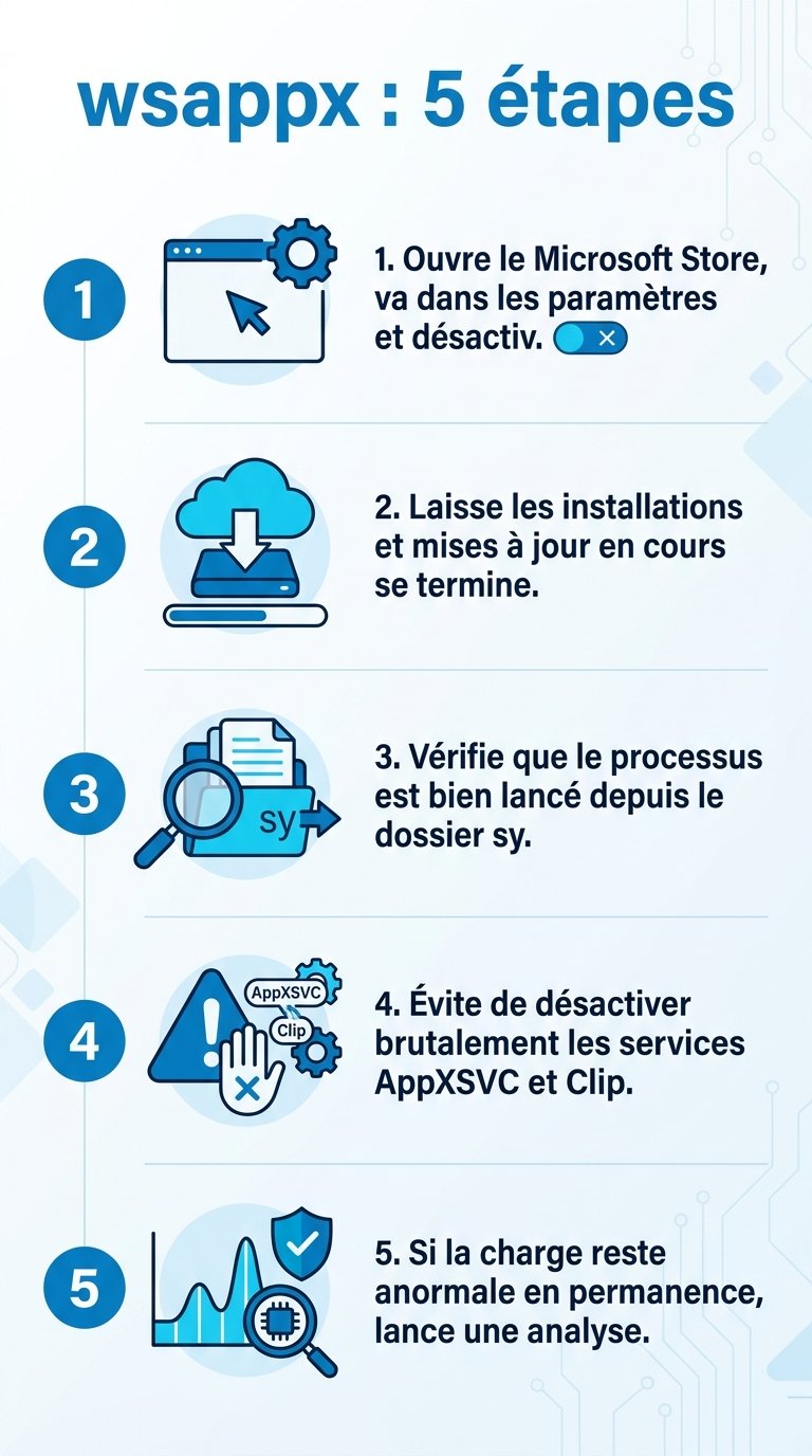 wsappx : infographie des etapes