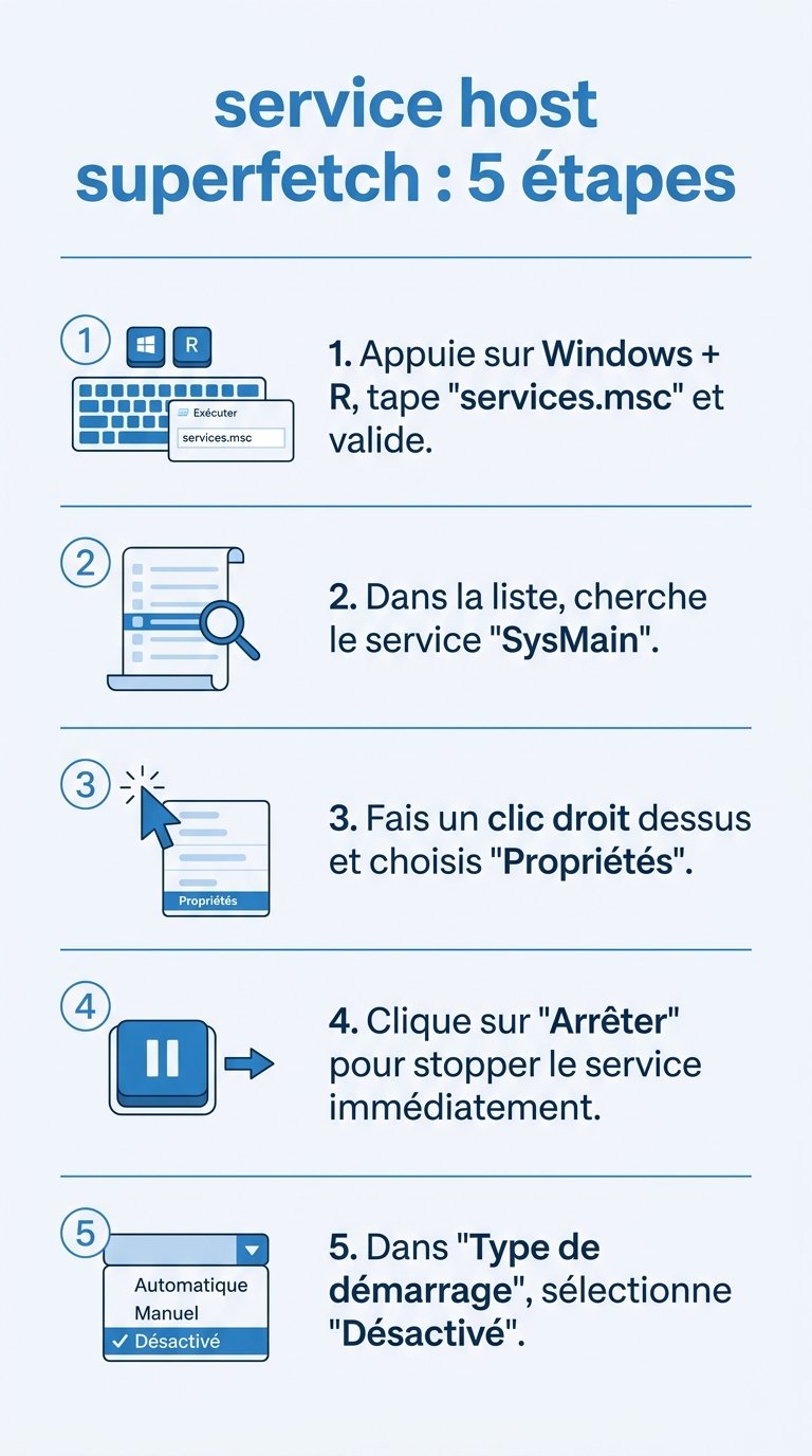 service host superfetch : infographie des etapes